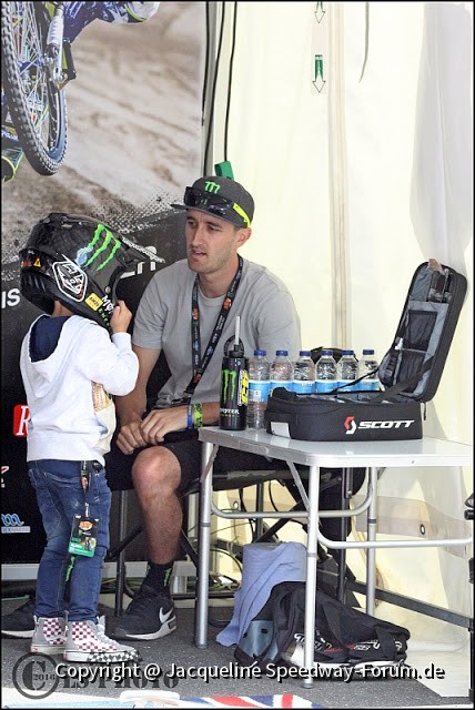 Chris Holder mit seinem 4-jährigen Sohn Max