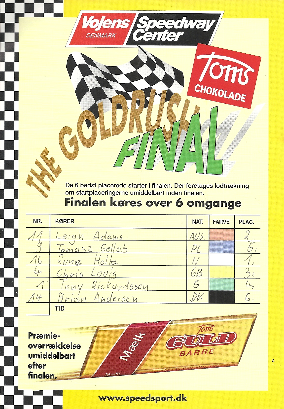 Goldbarrenrennen Vojens 12.05.2000