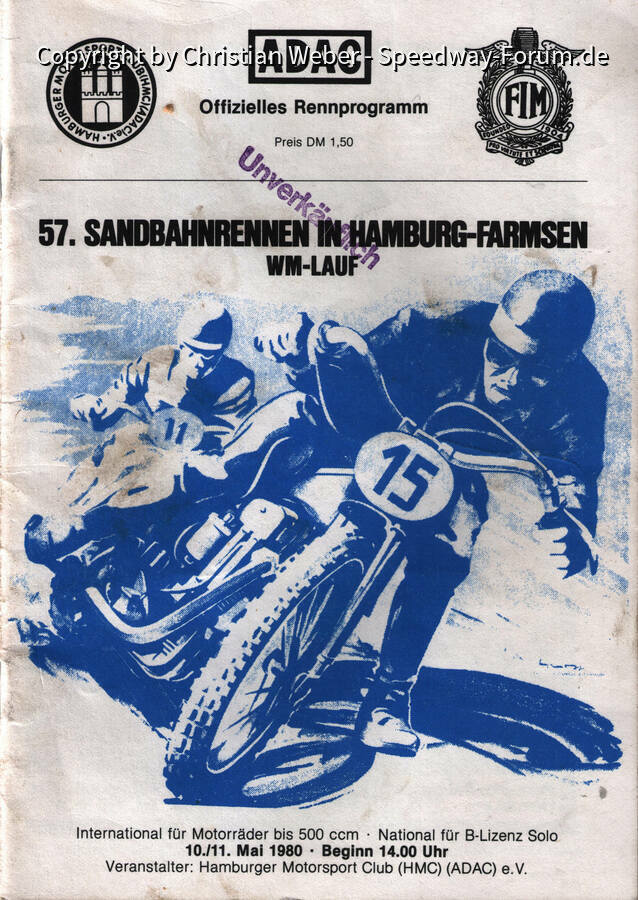 Langbahn WM Lauf 1980 in Hamburg-Farmsen
