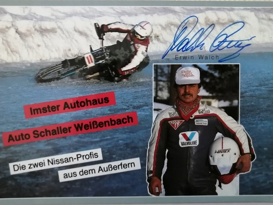 Autogrammfoto von Erwin Walch Eisspeedway, Österreich