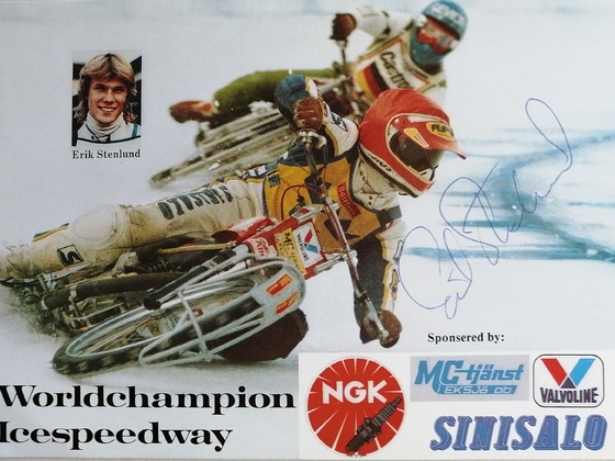 Autogrammfoto Nr. 4 von Erik Stenlund Schweden Eisspeedway- Weltmeister