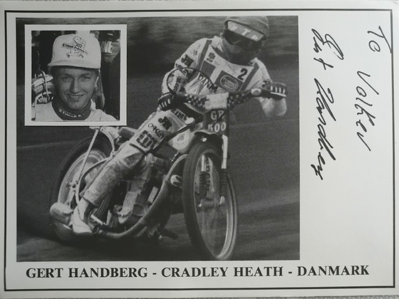 Autogrammfoto von Gert Handberg Cradley Heath, DK Dänemark