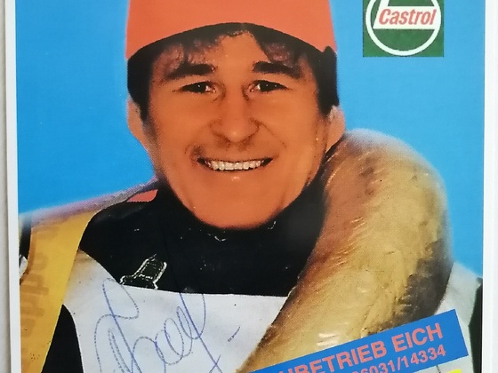 Autogrammfoto von Alexander Balaschow Russland RUS  Weltmeister World Champion 1994, 1996 + 1998 Eisspeedway Ice