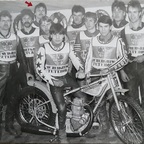 Mannschaftsfoto vom MC Bergring Teterow aus den 1980er Jahren, Namen siehe Beschreibung