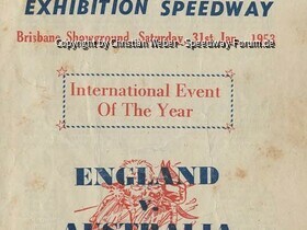 AUSTRALIA v ENGLAND 1953 Brisbane Speedway Test Match