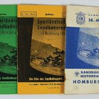 Drei Programmhefte von den Sandbahnrennen in Homburg an der Saar